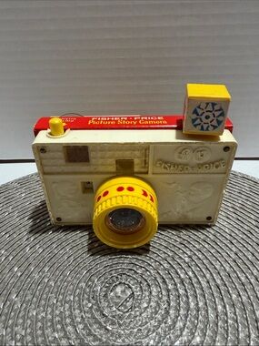 Fisher-Price White, Yellow & Red Picture Story Toy Camera